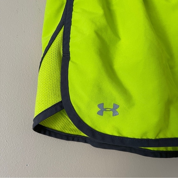 UNDER ARMOUR | Neon Yellow Gray Running Shorts Sz S - Picture 3 of 4